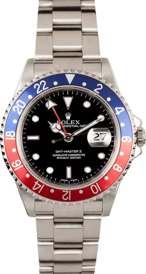 pre owned rolex 16710|16710 pepsi bezel.